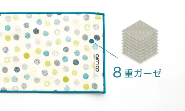 超吸水力の8重ガーゼ